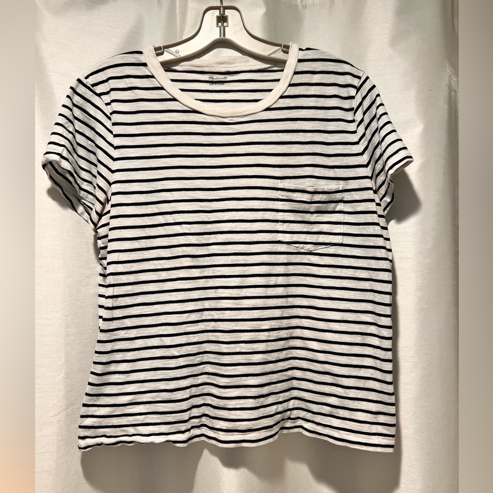 Madewell Black and white striped t-shirt
